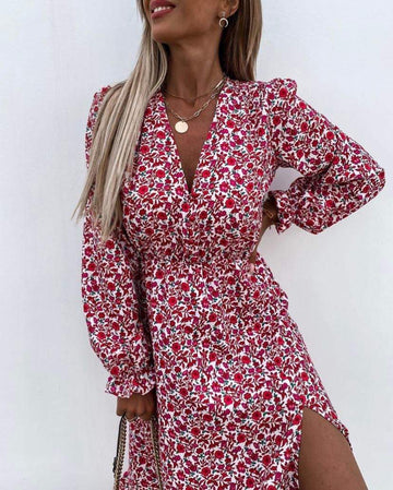 Sanna sisse red dress 7742