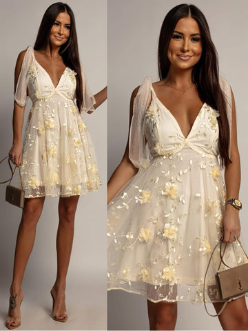 Tullah lux dress creme- 606579