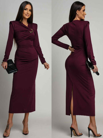 Adem dress Bordeaux - c-44020