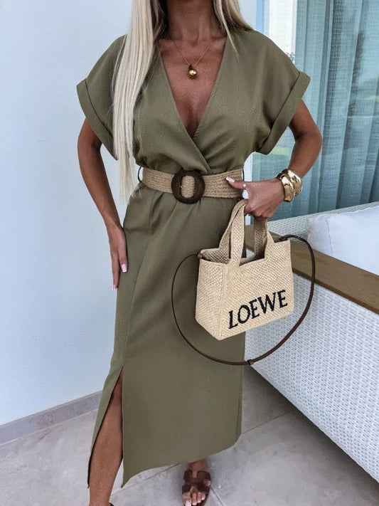Stephani dress khaki - PS8830 556