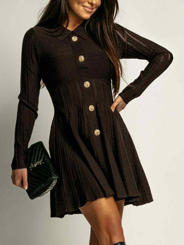 Tillde dress Brown    - JPU1243-6