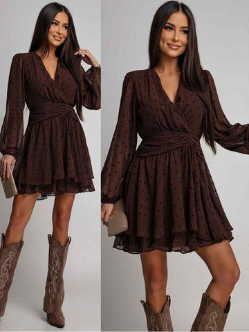 Lullu dress Brown  - 8579-21