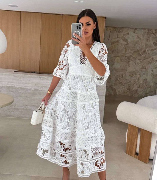 Gabby lux dress  white- Gd2939