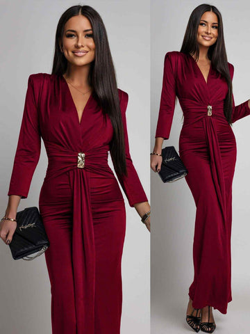 Ezlan dress Bordeaux - JRC27054