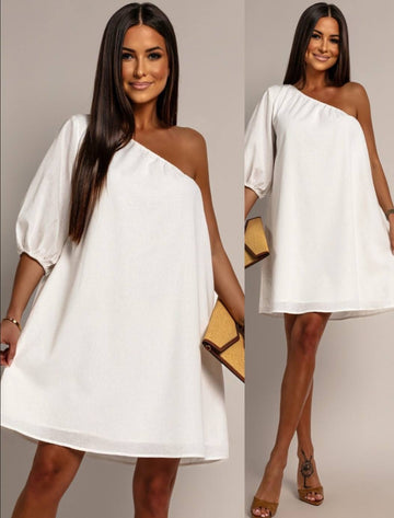 Ennah dress white- ps9157