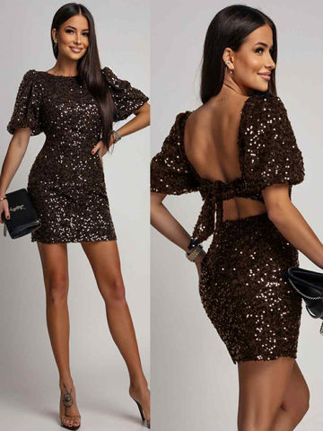Drace dress Brown  - 8929