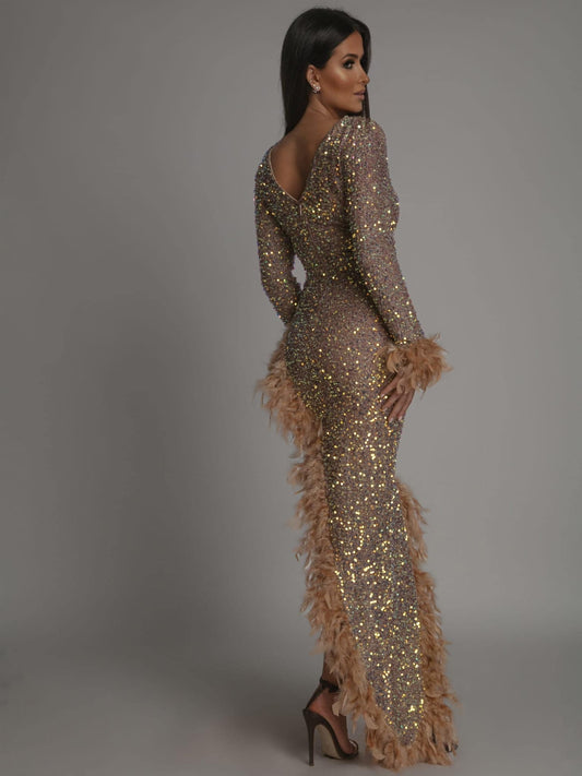 Thina dress beige - 23126 T207