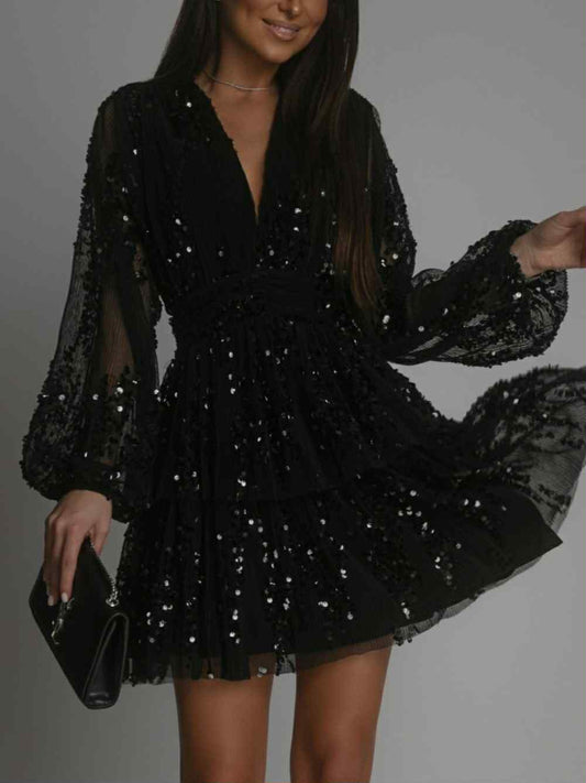 Dellta palliet dress Black - H3230