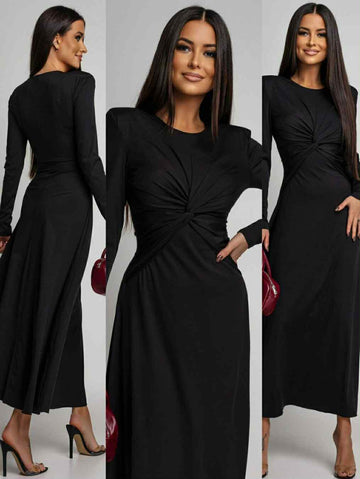 Albah dress Black   - c-43357