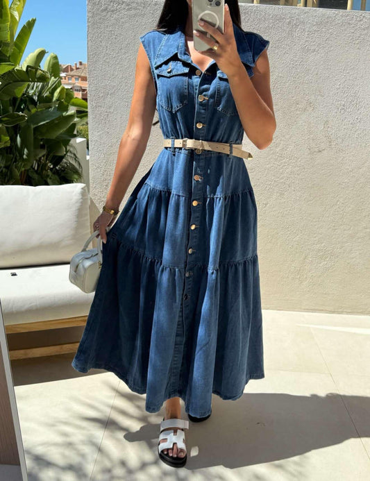 Jayden denim dress dark blue- J9095