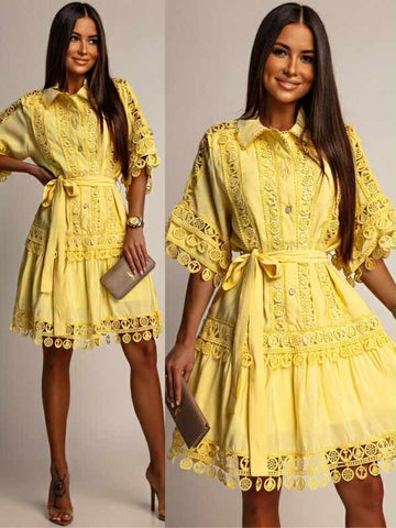 Arrisa dress yellow  - ir12222