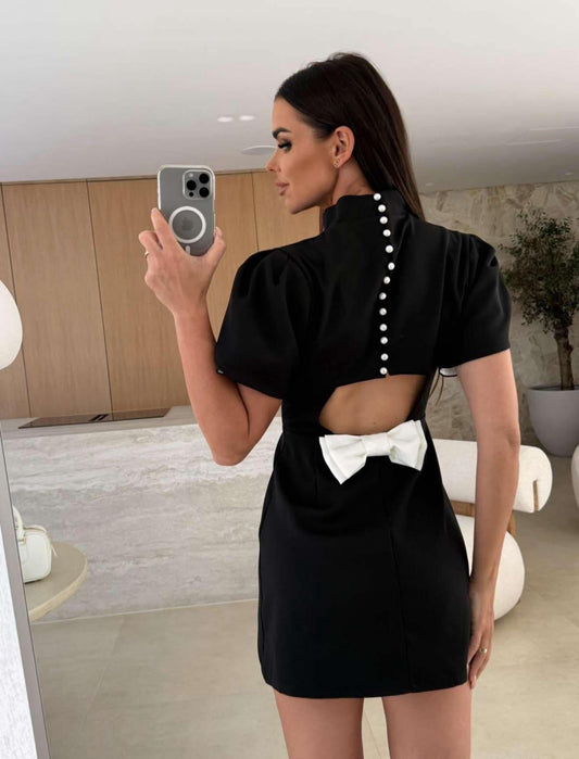 Koop bow dress black - CR26077 556