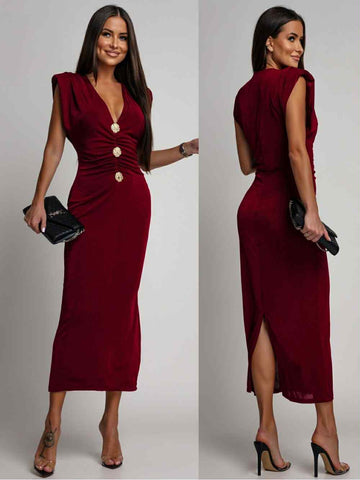 Engela dress Bordeaux - JRC26952