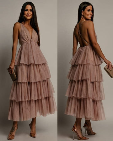 Menja lux dress nude - 606572