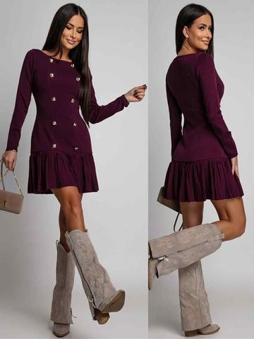 Lolia dress Bordeaux  - JPU1242-6