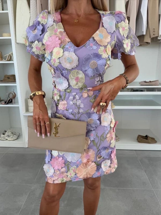 Zalma Flower dress purple - 606602 2727