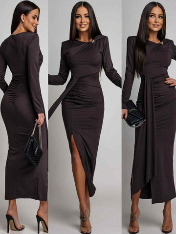 Loranza dress choko  - JR4341