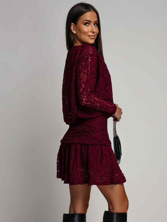 Simone dress Burgendy - PS9298