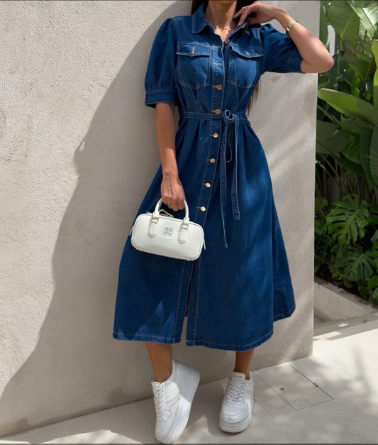 Santaneh denim dress dark  - J9085