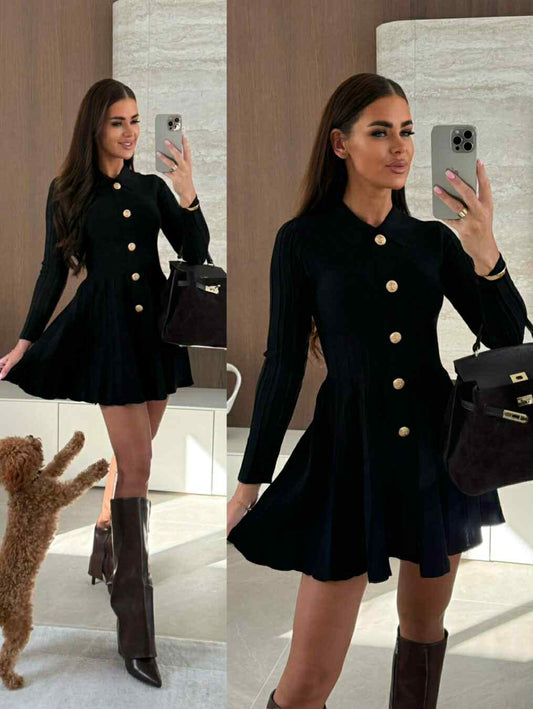 Olga dress Black    - JPU1243-6
