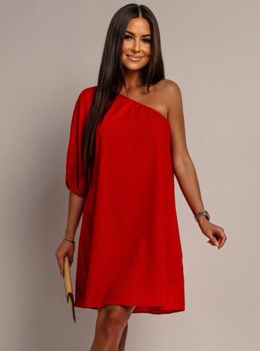 Ennah dress red    - ps9157
