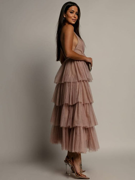 Menja lux dress nude - 606572