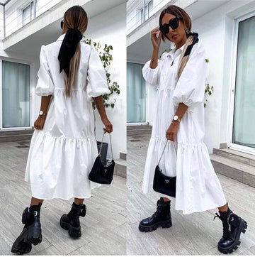 Addilin shirt dress White 556