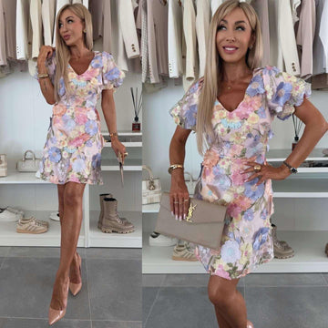 Zalma Flower dress creme - 606602 2727