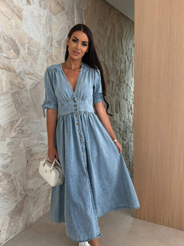 Brielle denim dress blue - C10439 cqw