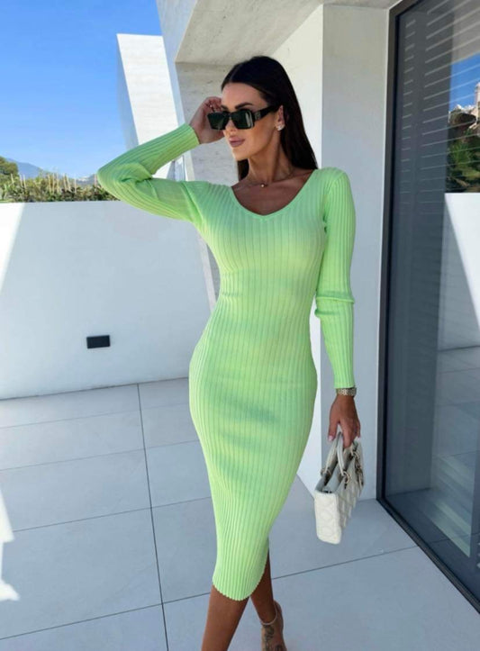 Evie dress green -PL6089 34567 556