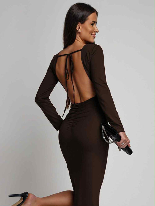 Alenaa dress Brown  - C-42979