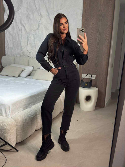 Mya denim suit Black RD2170-1