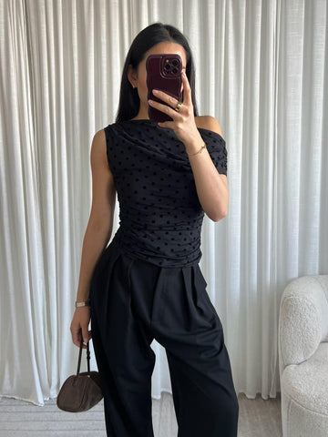 Yuzu mesh top Black - EP19699