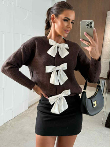 Selime cardigan choko AM471