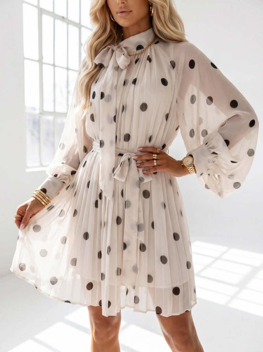 Maya dot dress beige - 2705