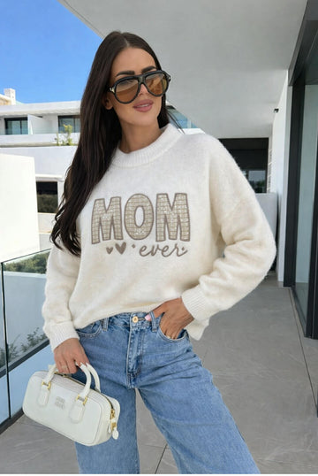 Mom sweat ecru  - W78495 556