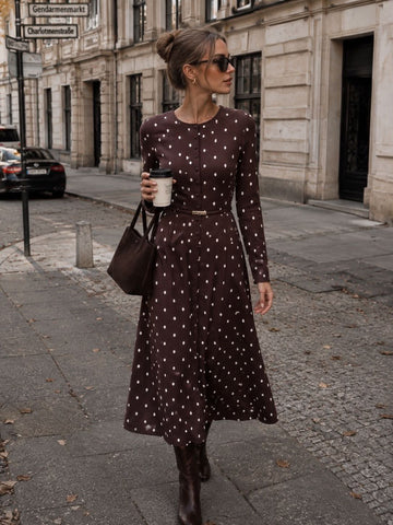 Yuzu dress marron - 93018