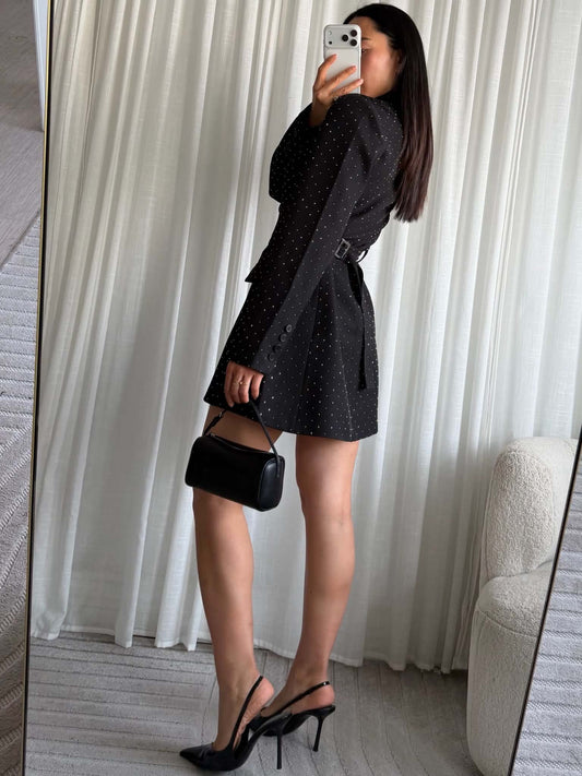 Malma blazer dress Black/silver  - EP19819