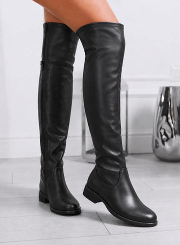 Dehligt boots black  pu shine BA08
