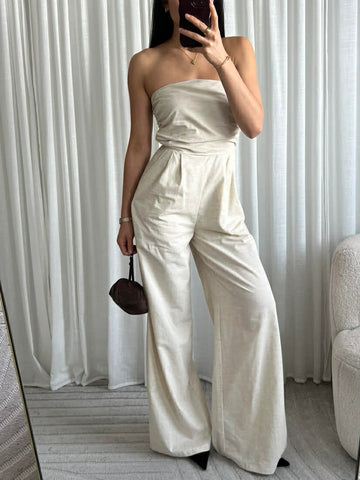 Troja jumpsuit oat- EP19723