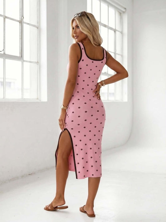 Envyy dot dress rosa -