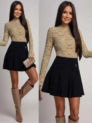 Beyonce Pearl top Beige  - JR1277-6