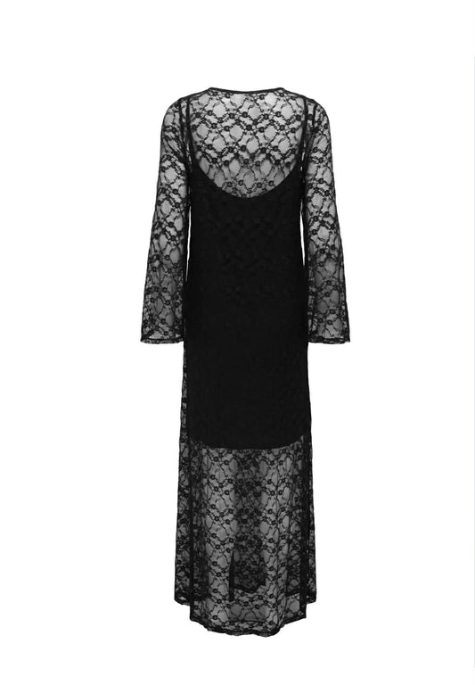JDYSILVIA L/S LACE MAXI DRESS JRS