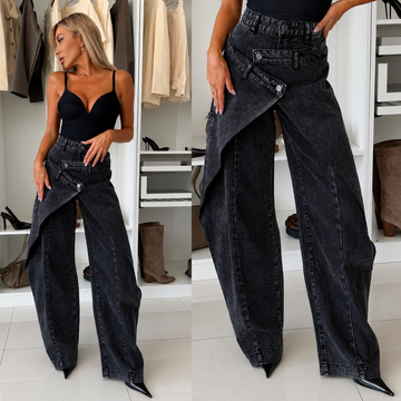 Balkin barrel jeans black - W3960-2