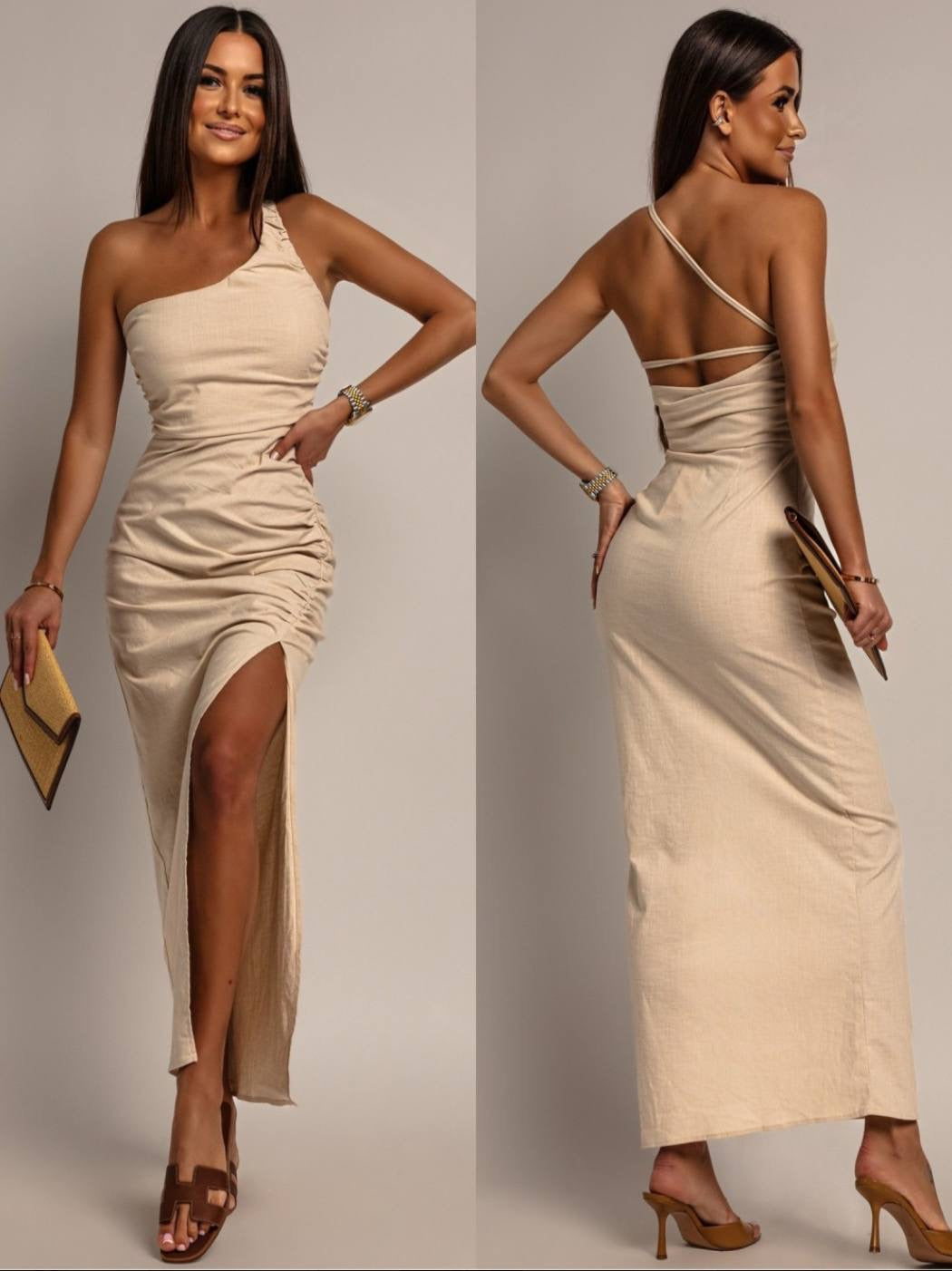 Jossina dress beige   - ps9151s 556