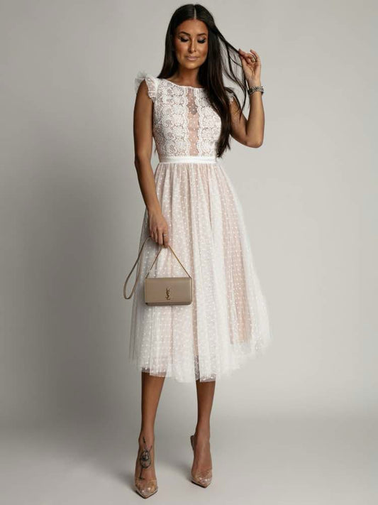Mikala dress white   -20320