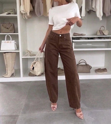 Hallona ballon jeans Brown - G2511 G1207