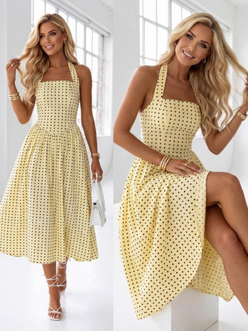 Skarlett dot dress yellow  - PS9581S