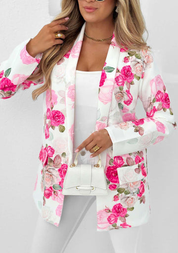Donnie blazer white Flower