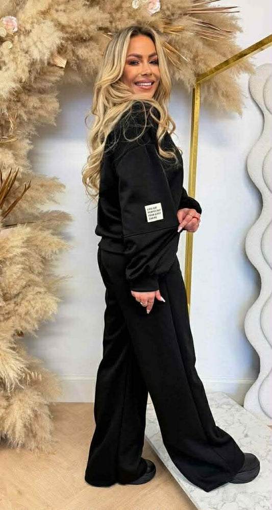 Maddy 2-PIECES SWEAT sæt Black